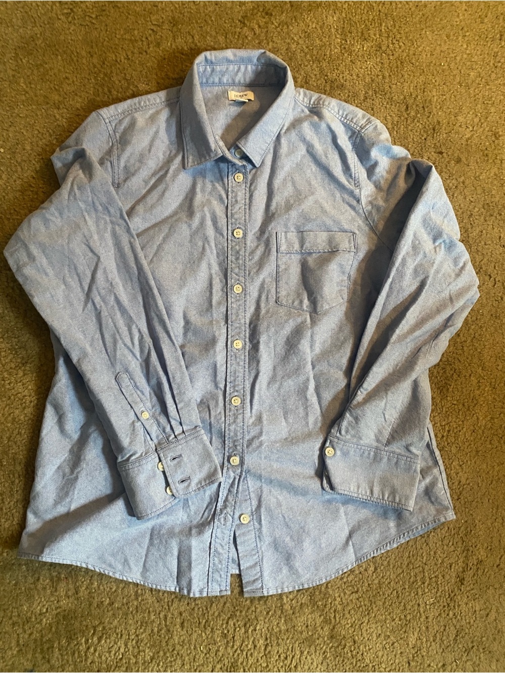 J. Crew Light Blue Oxford Button-Down Shirt Signature Fit